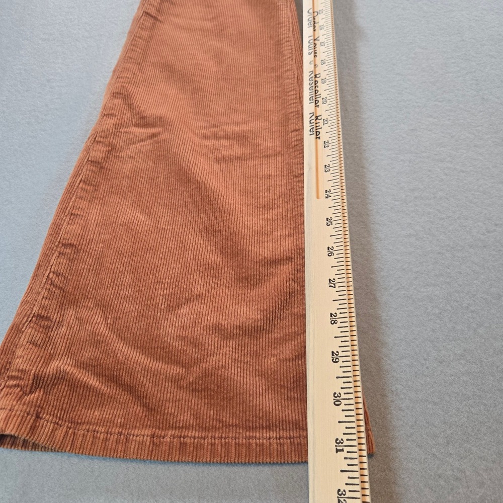 Pilcro Corduroy Pants Womens 26 Rust Brown The Icon Flare Wide Leg Mid Rise - Picture 6 of 7